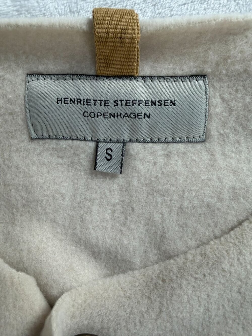 Henriette Steffensen Copenhagen Womens Beige Longline Wrap Cardigan Jacket Small - Picture 3 of 12